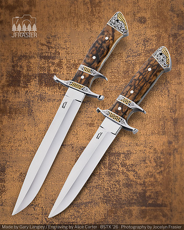 currently being engraved   Pair of Lovelss Fighters Mammoth Ivory