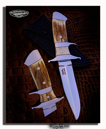 Loveless style Subhilt Boot knife with Mammoth Ivory and CPM154