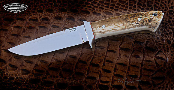 Chute knife, CPM154 with Mammoth ivory