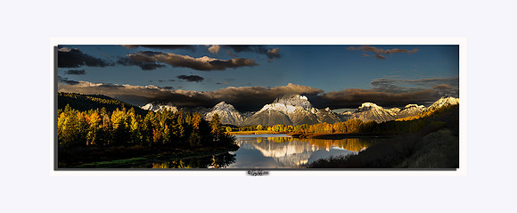 Oxbow Bend Panoramic Landscape, Grand Teton National Park