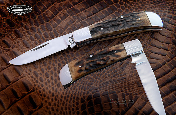 Slip Joint folder, cpm154 with Stag