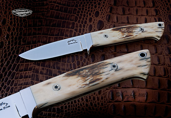 Drop point Hunter CPM154 with mammoth Ivory