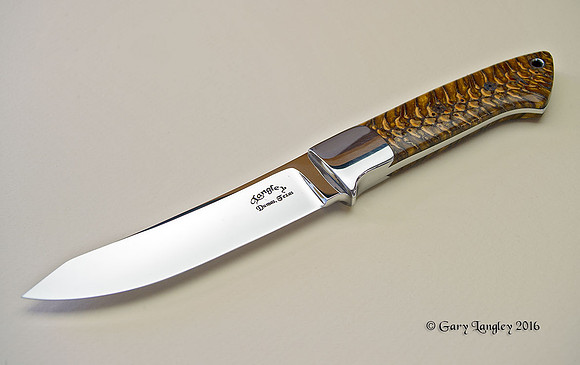 Cpm154 and Stabilized Spruce Cone Handle