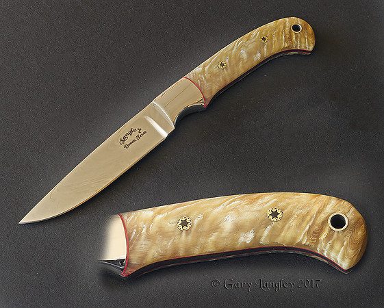 3 1/2" CPM154 blade with Musk Ox horn
