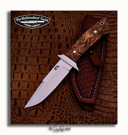 Chute Knife, CPM154   stabilised Black Forest Mango