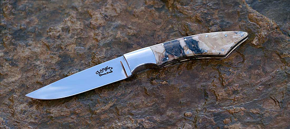 #1 Drop Point with Fossilized Mammoth Tooth