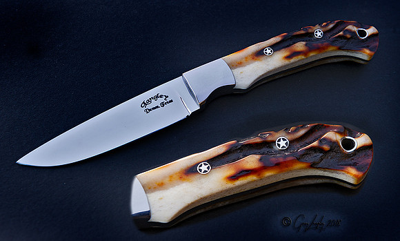 CTS-XHP steel with amber Stag