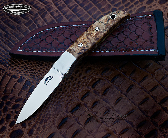 2 3/4" cpm154 Stabilized birdeye maple