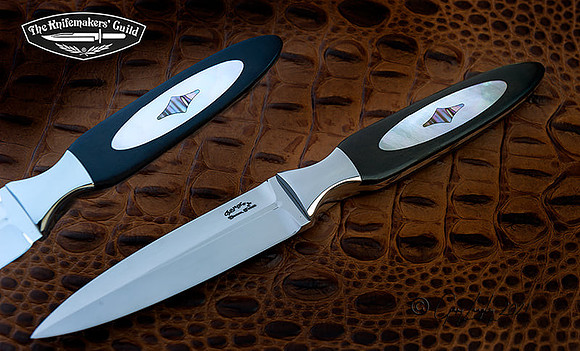 Cpm154 Indian Ebony mother of pearl inlay abalone inlay, $595