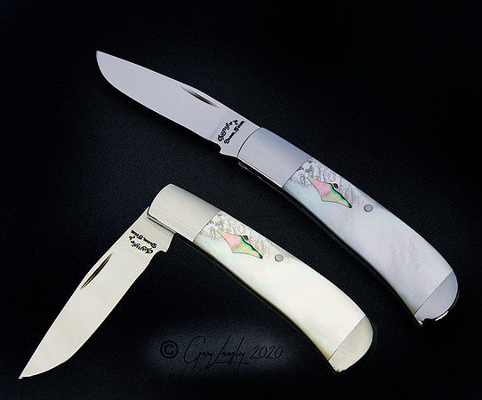 2 3/4" blade CTS XHP  Mother of Pearl Abalone inlay