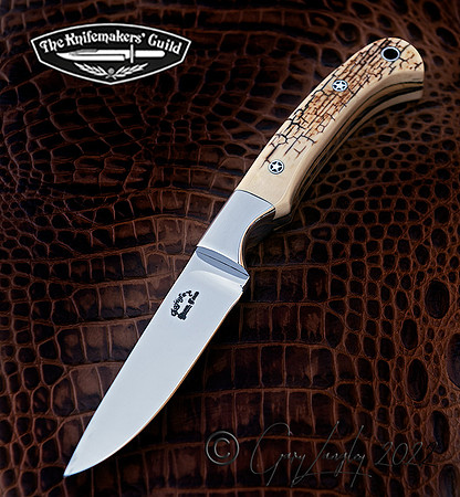 CPM154 with Mammoth ivory,  3 1/2" blade